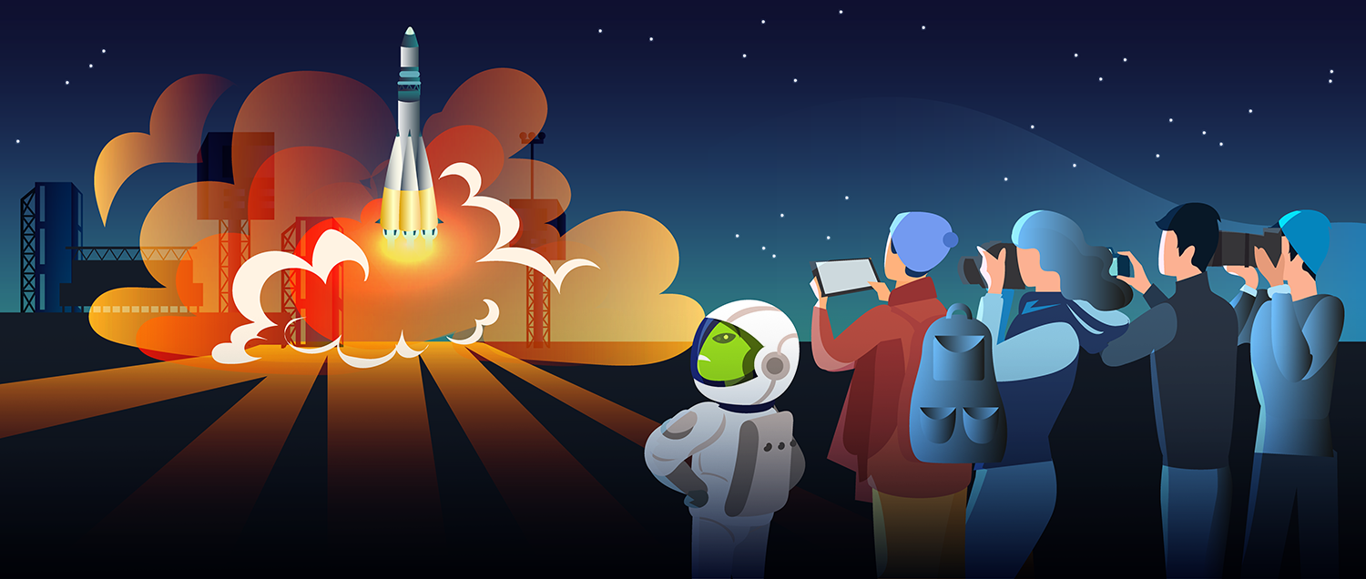 Полноразмерная обложка поста на тему: Как попасть на космодром Байконур и увидеть запуск ракеты