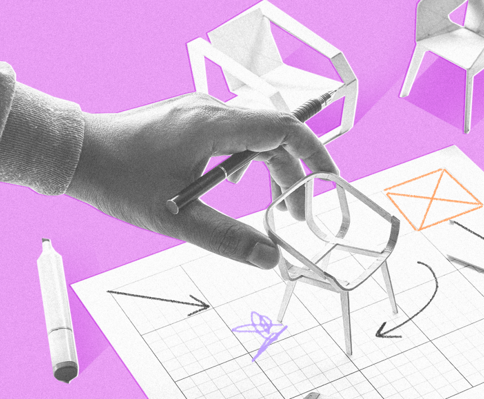 Квадратная обложка поста на тему: 48 вопросов, которые помогут составить дизайн-проект самостоятельно