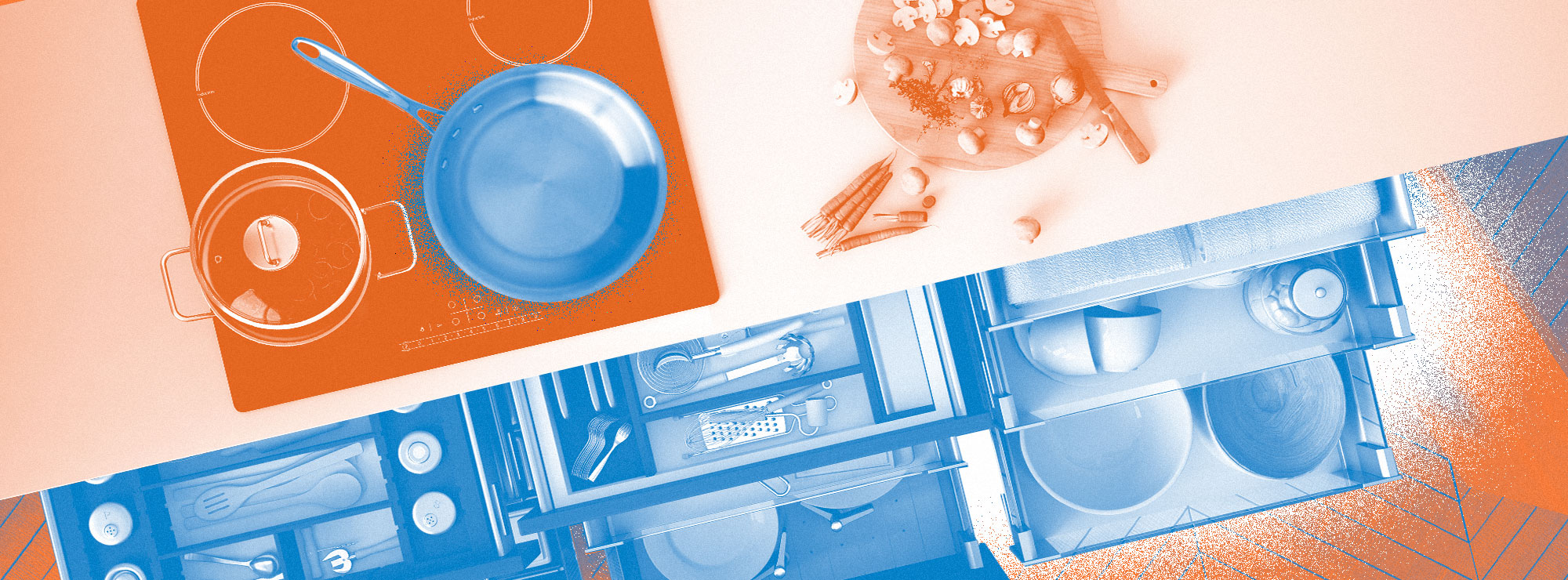 Полноразмерная обложка поста на тему: Как организовать пространство маленькой кухни, чтобы на всё хватило места и ничего не валялось