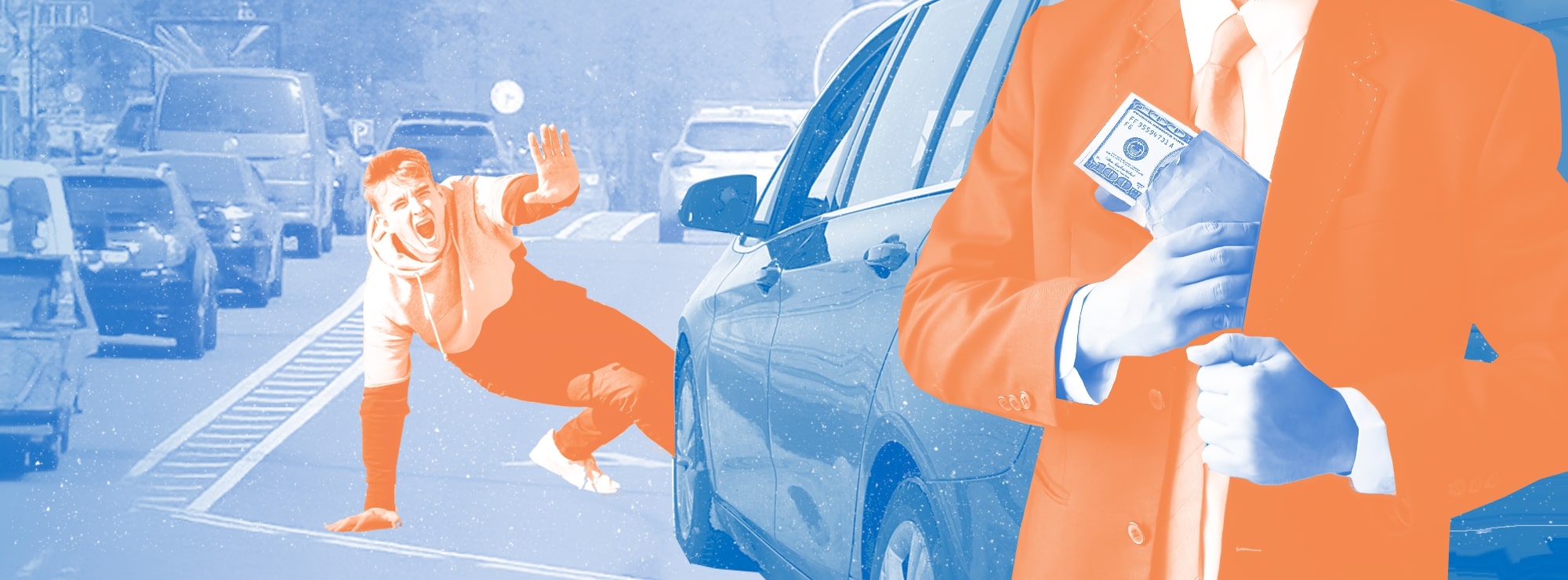 Полноразмерная обложка поста на тему: Как защититься от мошенников на дороге: 10 видов автомошенничества