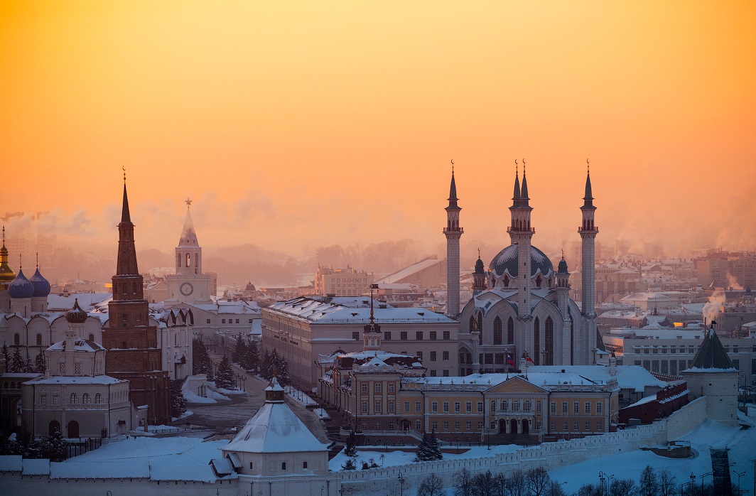 Казанский кремль привлекает туристов и зимой