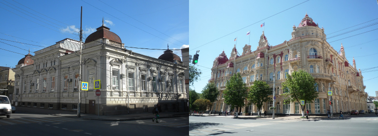 Слева — Нахичевань, справа — обычная ростовская улица
