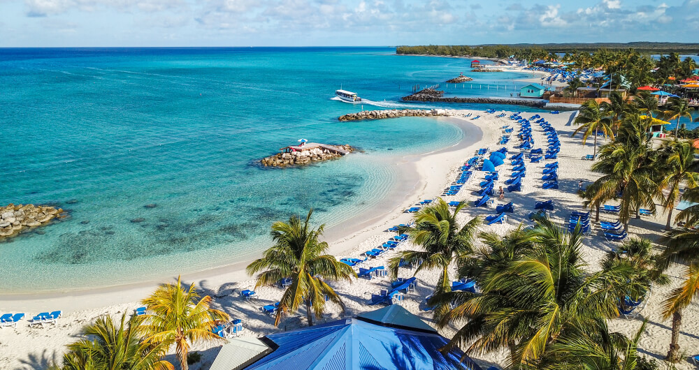 Пляж острова Принцесс Кейс на Багамах